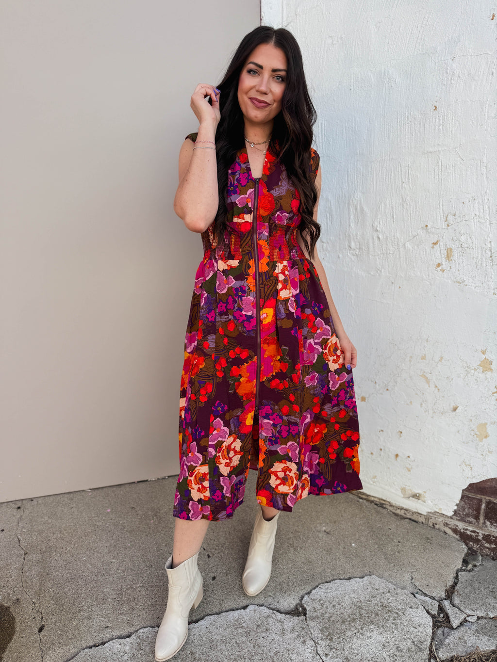 Isla Floral Midi Dress – IKT