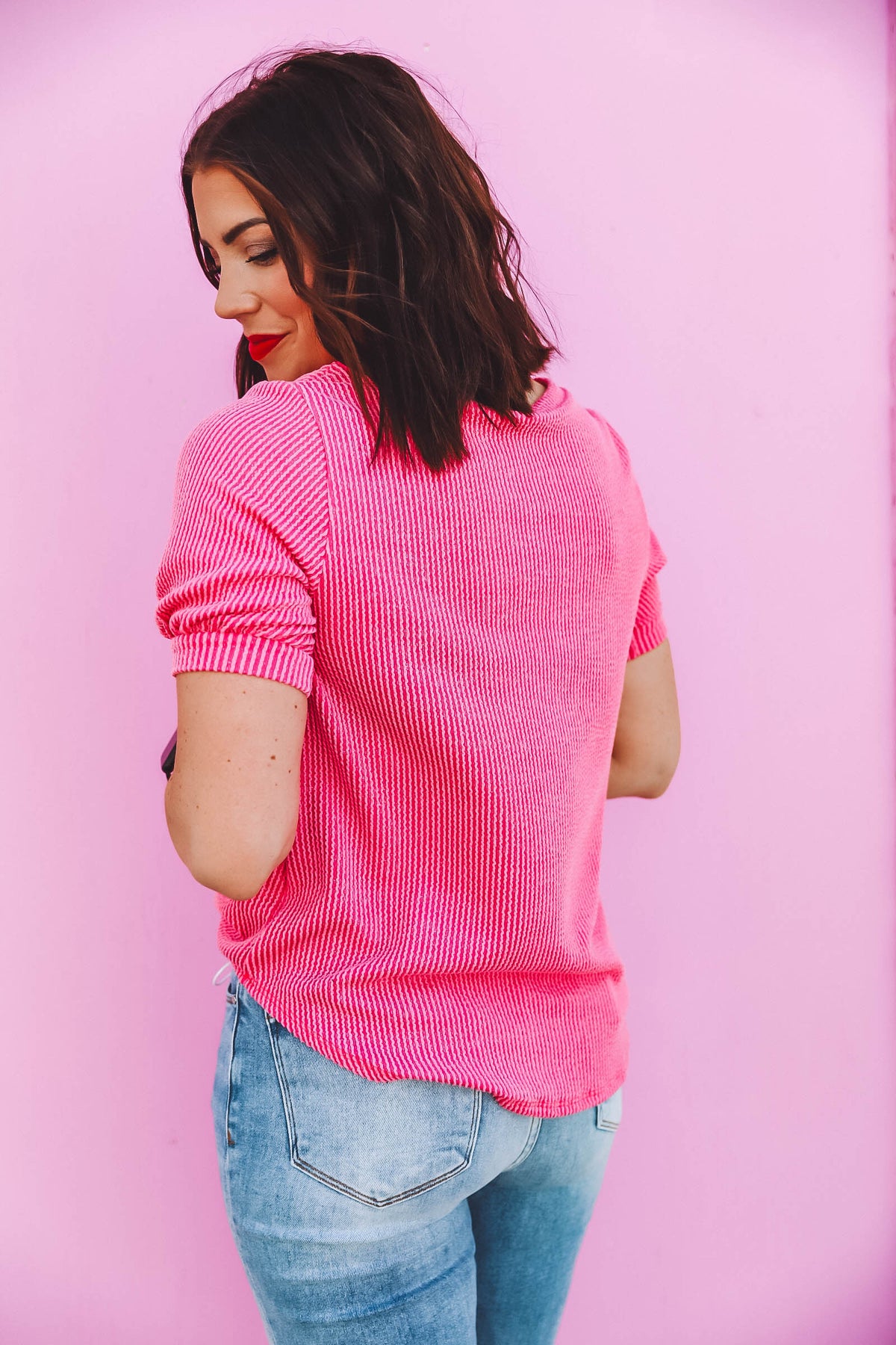 Kyla Corded Top-Pink