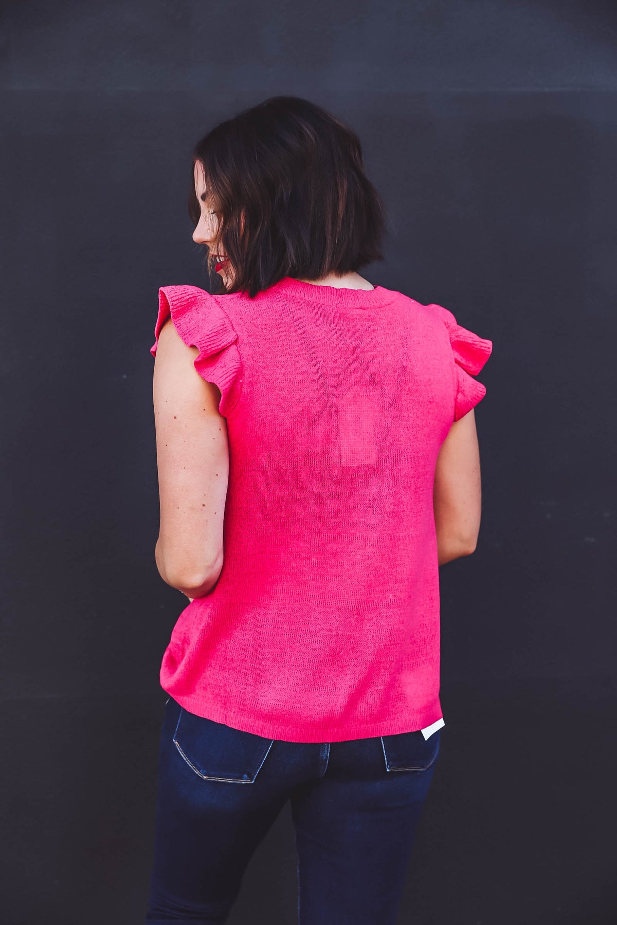 Kelly Knit Top-Hot Pink