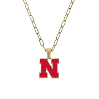 Nebraska Huskers Enamel Pendant Necklace