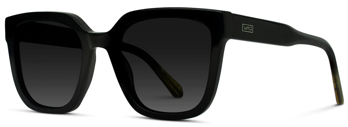 Britt WMP Sunglasses-Glossy Black/Black Lens