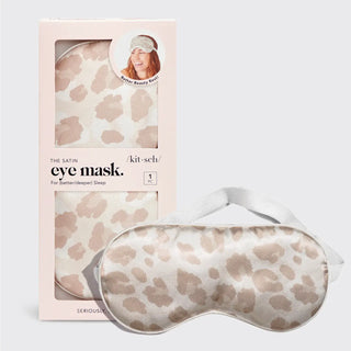 Satin Sleep Eye Mask-Leopard