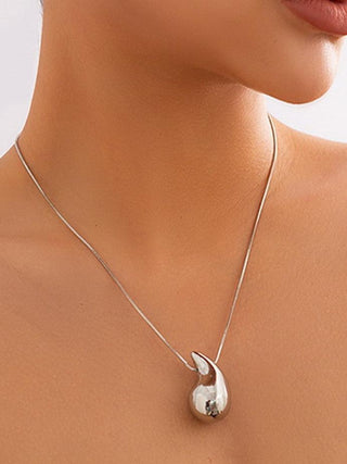 Teardrop Necklace-Silver