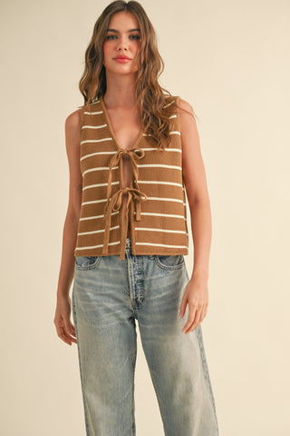 Juliet Striped Sweater Vest