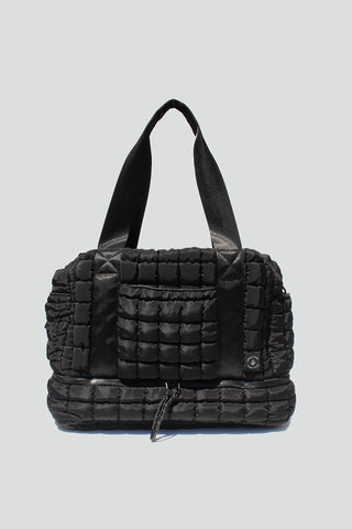 Gennie Quilted Duffle Bag-Black