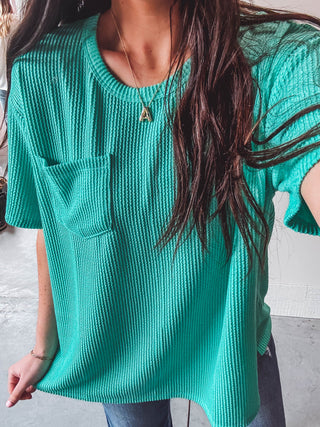 Lyla Corded Top-Mint