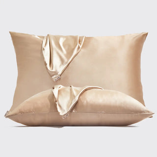 Holiday Satin Pillowcase 2 Piece Gift Set-Champagne