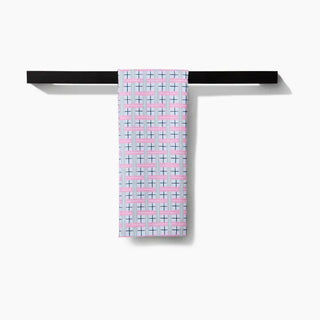 Spring Cottage Plaid Tea Towel-Geometry