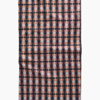 Crossbarred Orange Tea Towel-Geometry