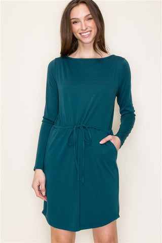 Leigh Mini Dress-Teal