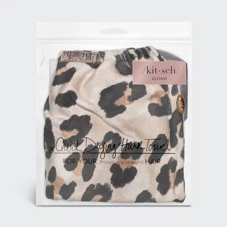 Quick Dry Hair Towel-Leopard