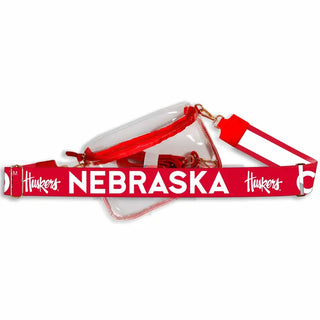 Nebraska Clear Logo Strap Sling Bag