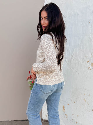 Kova Leopard Sweater-Caramel
