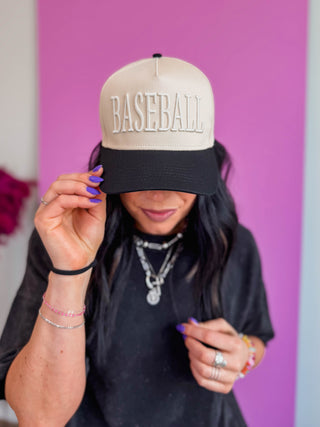 Baseball Monochromatic Vintage Trucker Hat