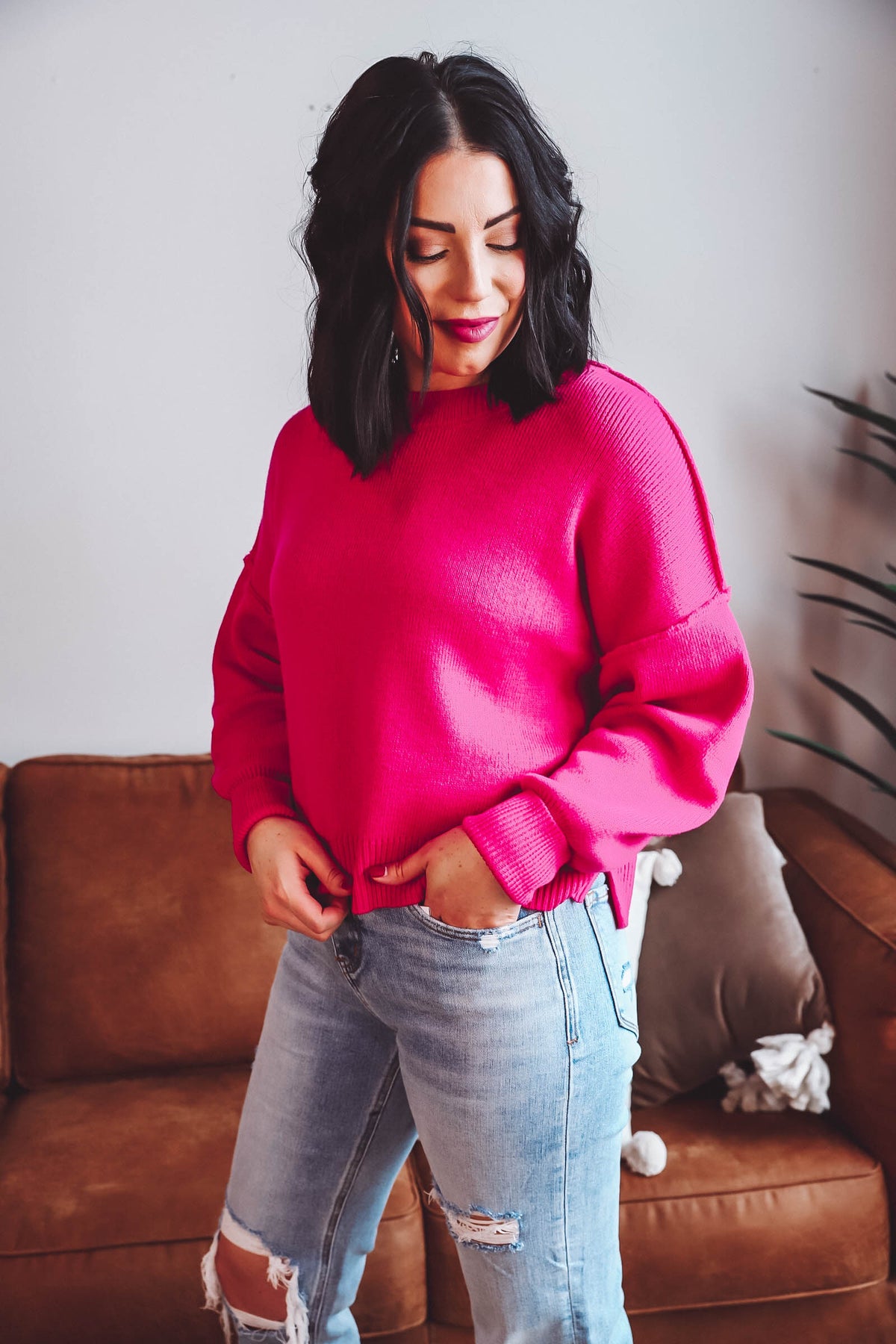 Isabelle Sweater-Pink