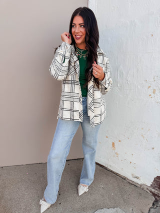 Santa Fe Jacket-Tofu Ash Plaid-Thread & Supply