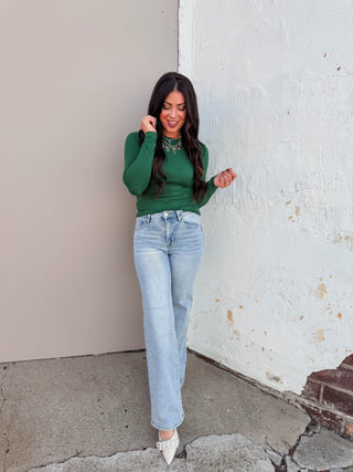 Everyday Essential Long Sleeve-Dark Green