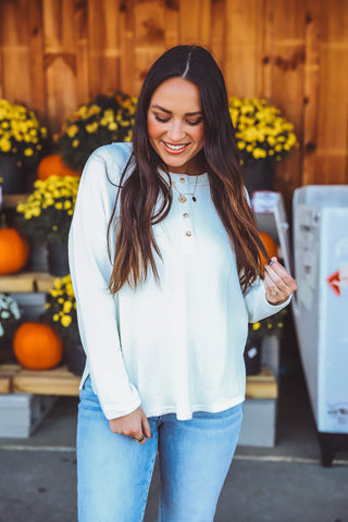 Cienna Waffle Knit Top