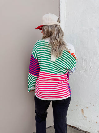 Caroline Striped Cardigan