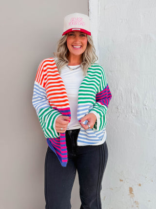 Caroline Striped Cardigan