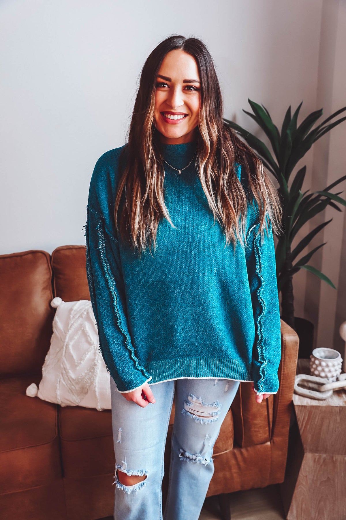 Amber Sweater-Teal