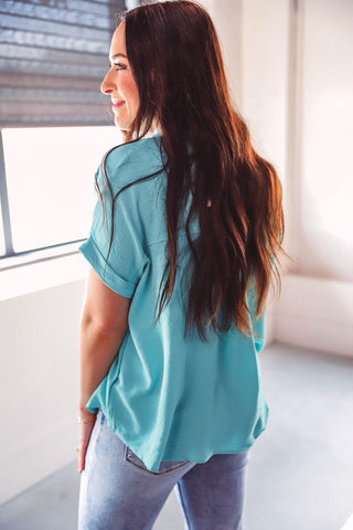 Rowan Top-Aqua