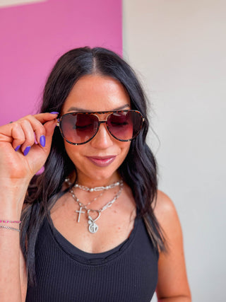 High Profile Sunglasses-Dark Tort Frame/Brown Lens-Quay