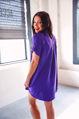 Shana Mini Dress-Purple