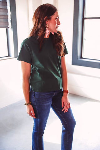 Riley Tee-Deep Green