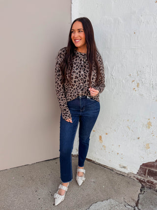 Brooklyn Leopard Cardigan-Mocha