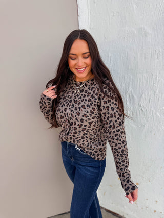 Brooklyn Leopard Cardigan-Mocha