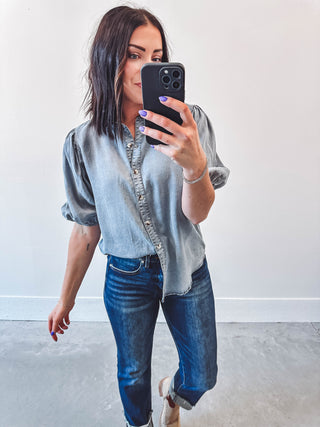 Sara Denim Top