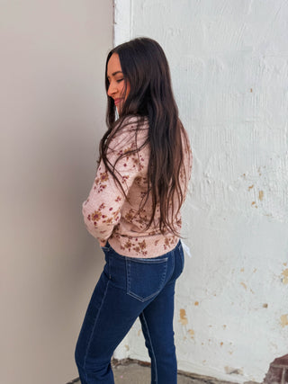 Francis Floral Sweater-Blush