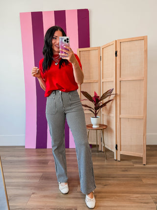 Briar Knit Top-Red