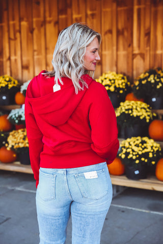 Harper Pullover-Red