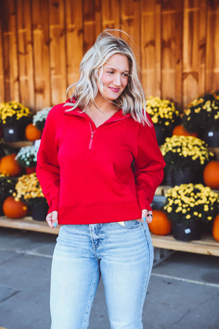 Harper Pullover-Red