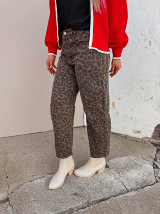Rowan Leopard Barrel Pants