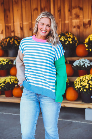 Kelci Color Block Sweater