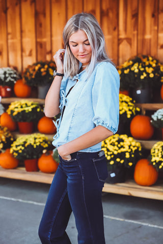 Alexandra Denim Top