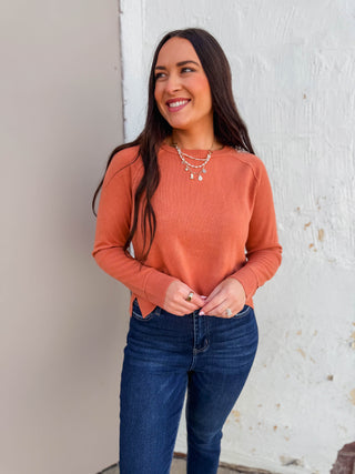 Giselle Sweater-Terracotta