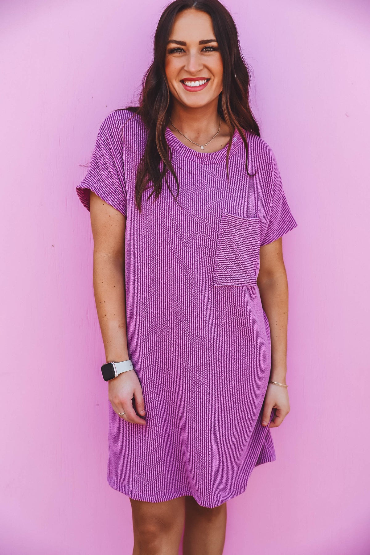 Amelia Mini Dress-Purple