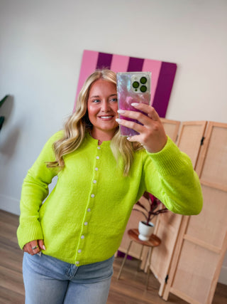 Sylvie Cardigan-Lime