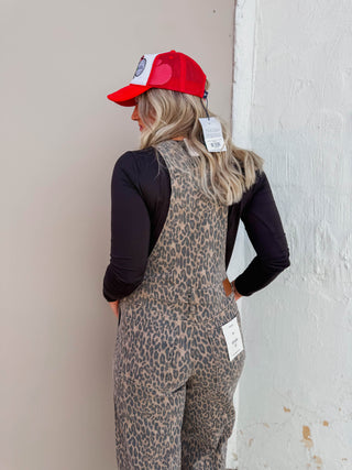 Kamden Leopard Cargo Overalls