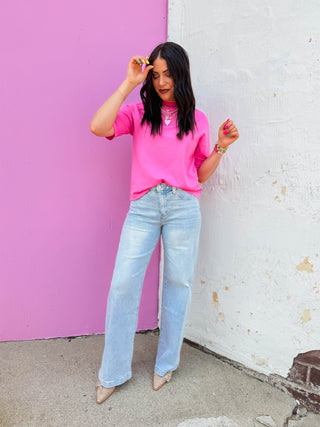 Everyday Favorite Knit Top-Bubblegum