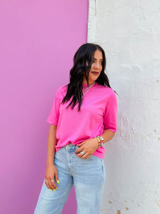 Everyday Favorite Knit Top-Bubblegum