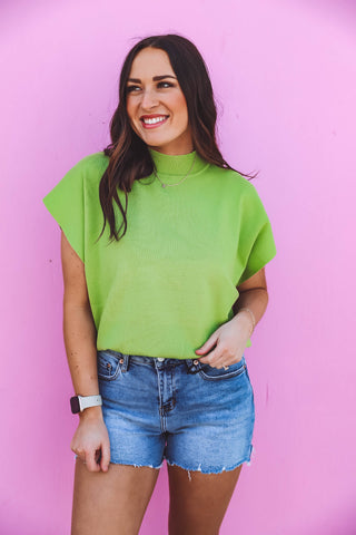 Karley Knit Top-Avocado