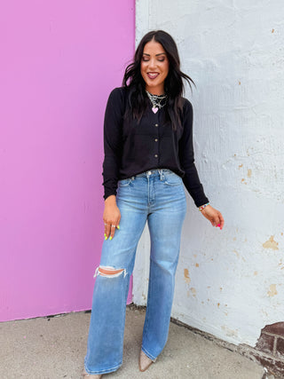 Jake High Rise Wide Leg Denim