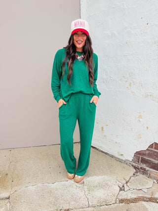 Olivia Lounge Set-Hunter Green