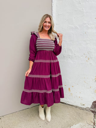 Tessa Maxi Dress-Plum