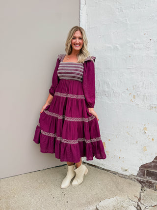 Tessa Maxi Dress-Plum